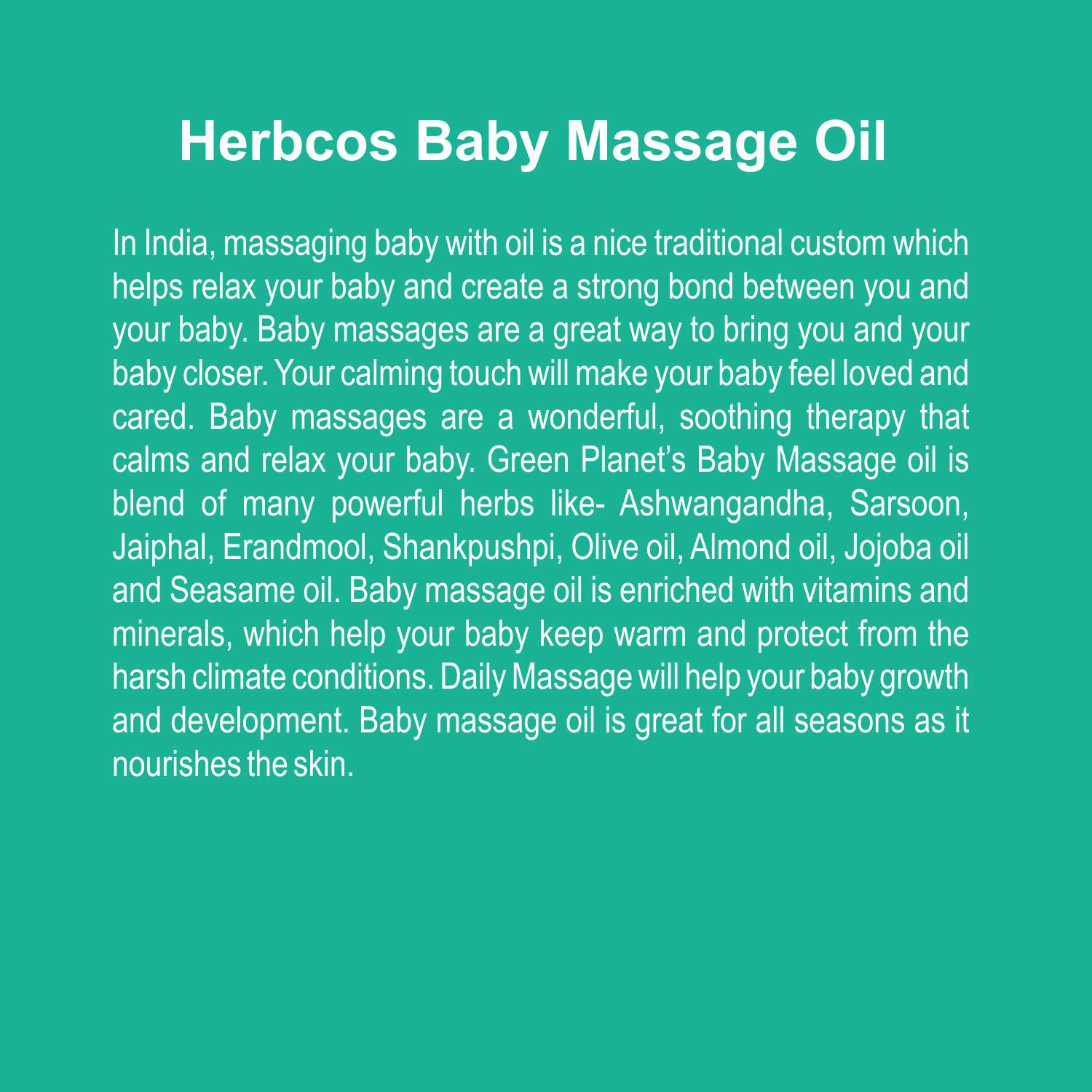 baby massage oil 